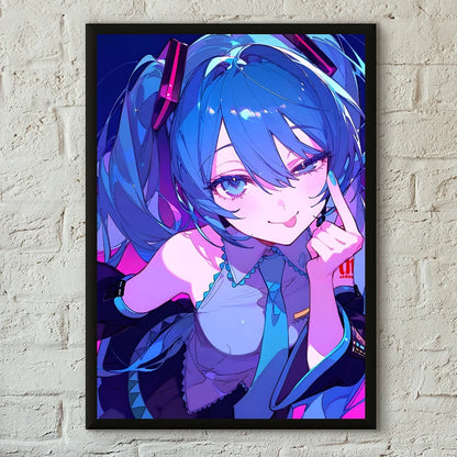 1PC Virtual Idol H-Hatsunes MikU Poster Poster Paper Print Home Living Room Bedroom Entrance Bar Cafe Art Painting Decoration
