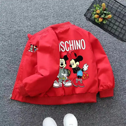 New Spring Baby Boys Girls Jacket Fashion Cartoon Print Outerwear for Kids Clothes Children Windbreaker Coat