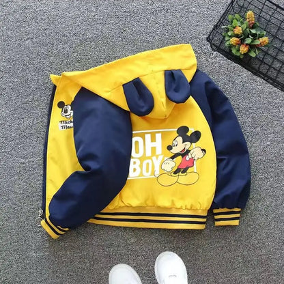 New Spring Baby Boys Girls Jacket Fashion Cartoon Print Outerwear for Kids Clothes Children Windbreaker Coat