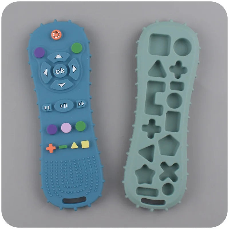 1Pcs Baby Teether TV Remote Control Shape Silicone Teether for Rodent Gum Pain Teething Toy Kids Sensory Educational Toy