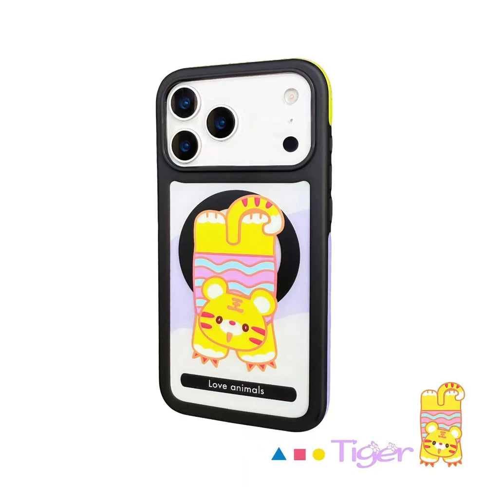 For iPhone 17 13 14 15 16 Pro Max Case Magsafe Happy Dapamine Color Anti-Collision Drop-proof Protective Cover for Summer Girls