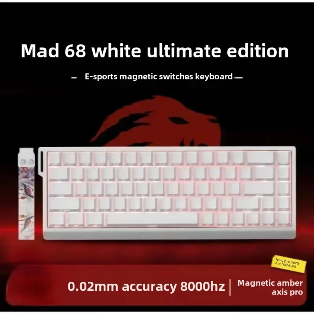 MADLIONS MAD 60/68HE Gaming Magnetic Switch Keyboard 61/68 Key Web Drive 8K Wired Custom Return RT Adjustable Keystroke Hot Swap