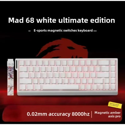 MADLIONS MAD 60/68HE Gaming Magnetic Switch Keyboard 61/68 Key Web Drive 8K Wired Custom Return RT Adjustable Keystroke Hot Swap