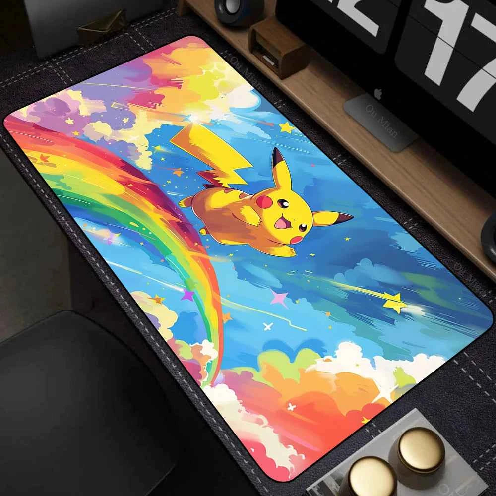 Anime Pokemon Desk Mat Mousepad - Gaming Mouse Pad for Computer Desks Office Accessories Keyboard Gaming Fan Art