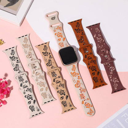 Sport Band For Apple Watch Strap 45mm 44mm 42mm 49mm 41mm 40mm 38mm Silicone correa bracelet iwatch Series 8 7 9 6 SE 3 5 Ultra
