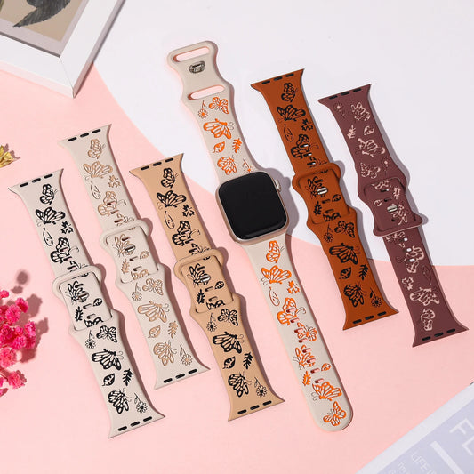Sport Band For Apple Watch Strap 45mm 44mm 42mm 49mm 41mm 40mm 38mm Silicone correa bracelet iwatch Series 8 7 9 6 SE 3 5 Ultra