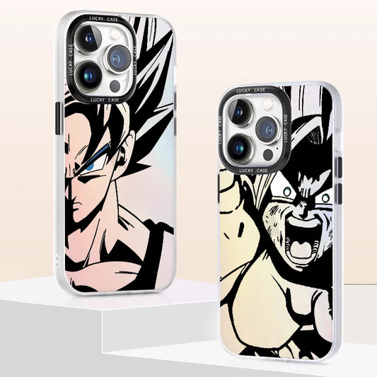 Gokuu Phone Case For Apple iPhone 15 14 13 12 11 XS XR X Pro MAX 8 7 Plus Laser Gradient Soft Cover