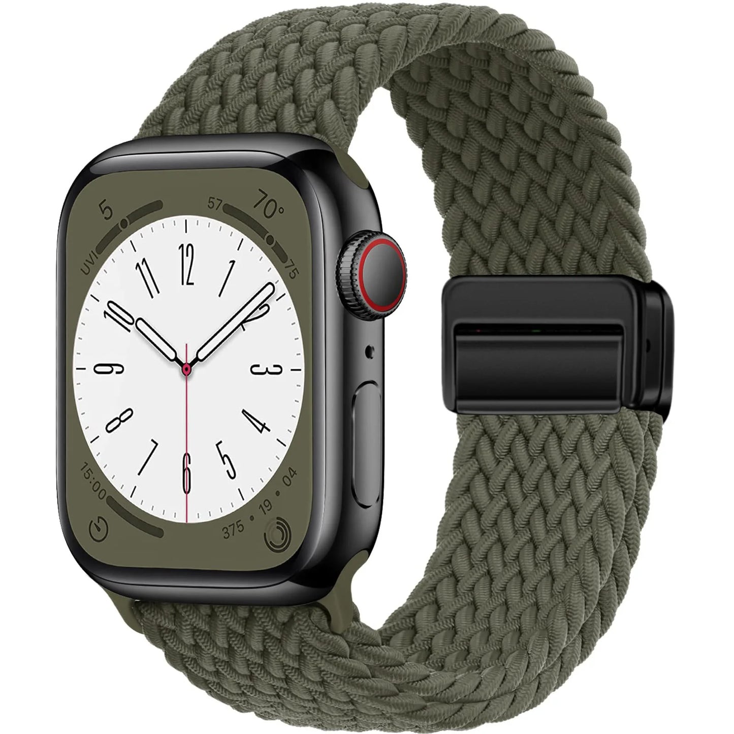 Braided Strap For Apple Watch Band 44mm 40mm 45mm 49mm 41mm 38 buckle Bracelet iWatch Series se 7 3 6 8 9 Ultra 2 Magnetic Band