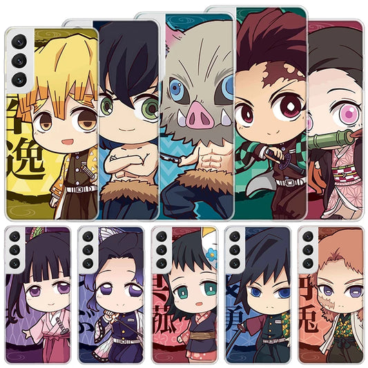 Demon😈Slayer Cute Anime Soft Case For Samsung Galaxy S24 S23 S22 Plus Phone Cover
