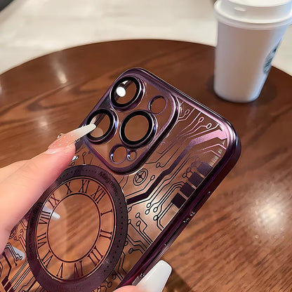 Luxury Transparent For Magsafe Magnetic Case For iPhone 15 14 13 12 11 16 Pro Max Wireless Charging Cover 16 15 Plus Accessories