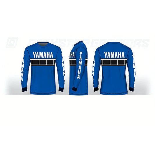 2026 Summer New MXGP Blue Yamaha Fashion Casual Long Sleeved Men Women Racing Oversized Breathable Quick Drying Sports Shirt