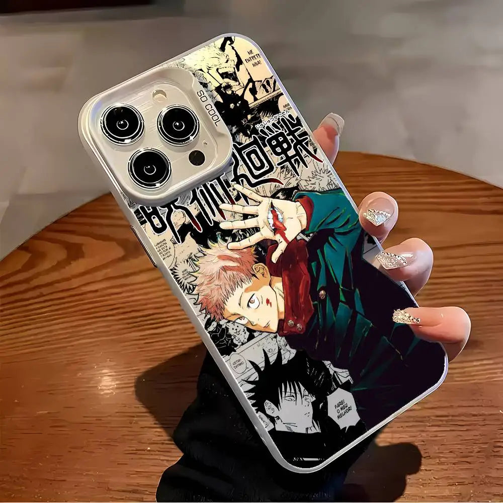 Yuji’s Aura Shield: Multicolor Laser Shockproof Case for iPhone
