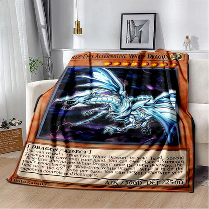 3D Monster Gold Card Cartoon  Yu-Gi-Oh Anime Dack Magician Game Soft Flannel Blanket
