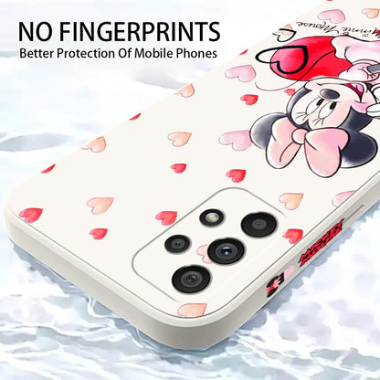 Funda de teléfono con personajes de dibujos animados de Anime, cuerda izquierda líquida rosa para Samsung Note 20 10 A54 A31 A14 A03 A22 A34 A04 A24 Ultra Plus 5G