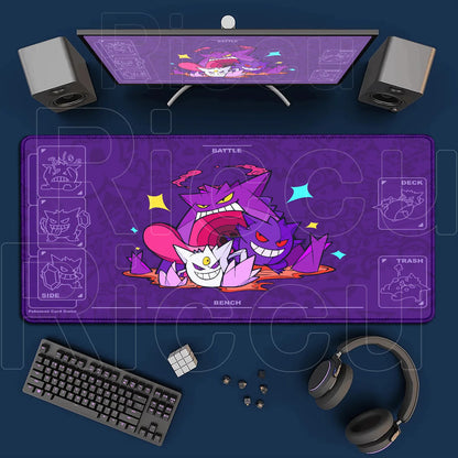 2026 New P-pokemon Gengar Wallpaper Cool Mouse Pad Gaming Large Anime Desk Keyboard Mats Non-slip Rubber Speed E-sports Mousepad