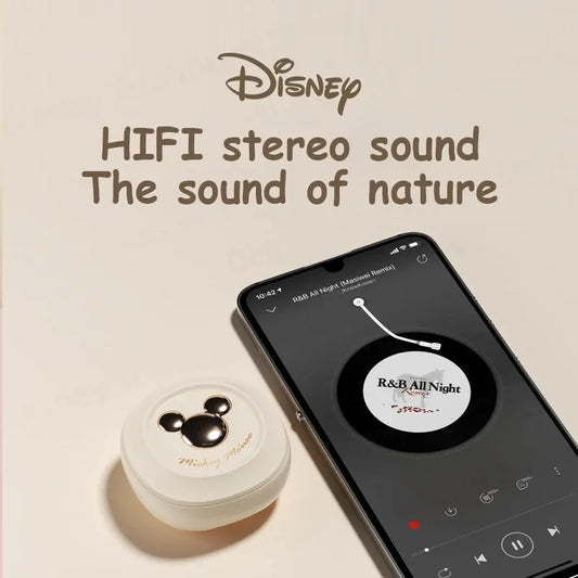 Disneyy D68 Mickey Bluetooth 5.3 Wireless Earphones HIFI Stereo Sound HD Call Headsets Long Endurance Noise Reduction Headphones
