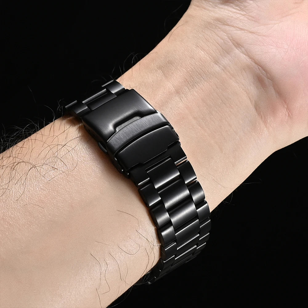 Ultra Titanium Band For Apple Watch 49mm 45mm 44mm 42mm Luxury Metal Strap For iWatch Series 9 8 7 6 5 4 SE Business Bracelet