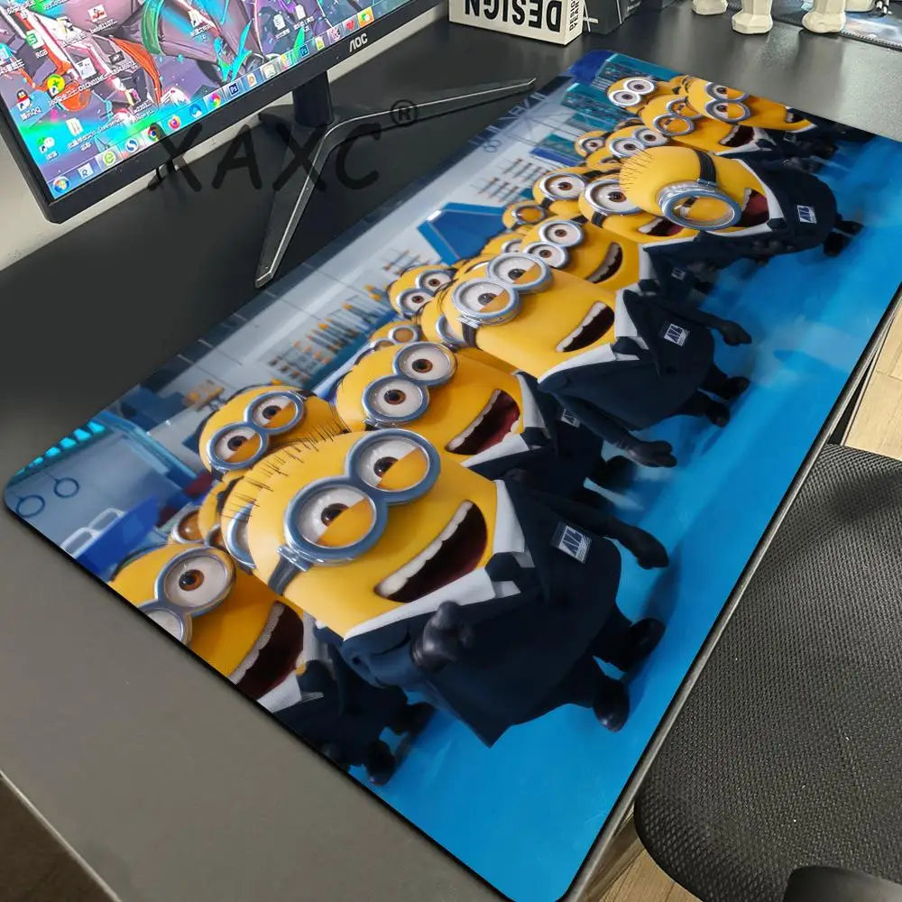 Cartoon Anime M-Minions Mouse Pad Mouse Gamer Gaming Pad Office Accessories for Desk Mat Mousepad Mats Keyboard Mause Carpet Com
