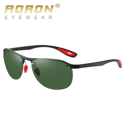 AORON New Polarized Sunglasses Men's Fashion Sunglasses Half Frame Driving TR Women's Night Vision Goggles
