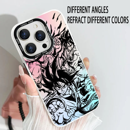 Gokuu Phone Case For Apple iPhone 15 14 13 12 11 XS XR X Pro MAX 8 7 Plus Laser Gradient Soft Cover