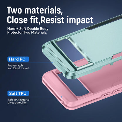 For Google Pixel 6/6a/6 Pro/7/7a/7 Pro/8/8 Pro Case Magnetic Holder Ring Stand Shockproof Armor Phone Cover+Tempered Glass