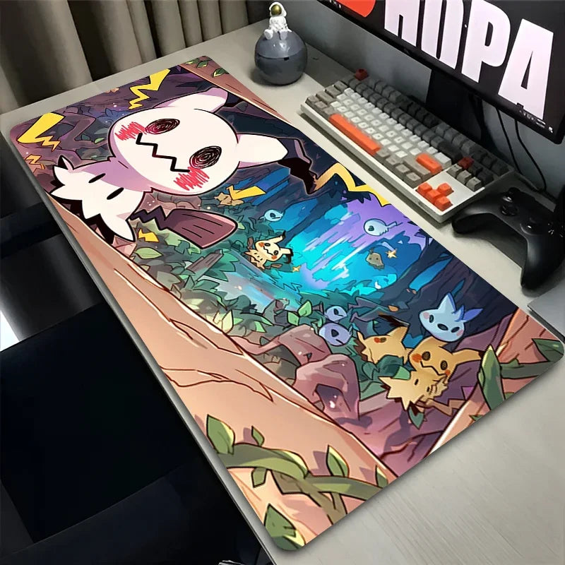 Mouse Pad Gaming Carpet P-pokemon Mimikyu Anime Keyboard Pads PC Mousepad Mouse Pads Laptop Extended Desk Mat for LOL Gamer Gift