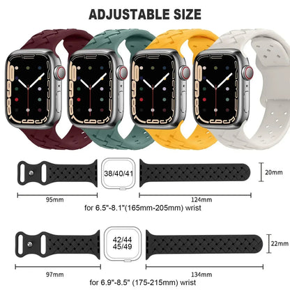 Braided Strap For Apple Watch Band 44mm 40mm 45mm 49mm 41mm 42mm Breathable correa bracelet iwatch series 8 7 se 3 4 5 6 ultra
