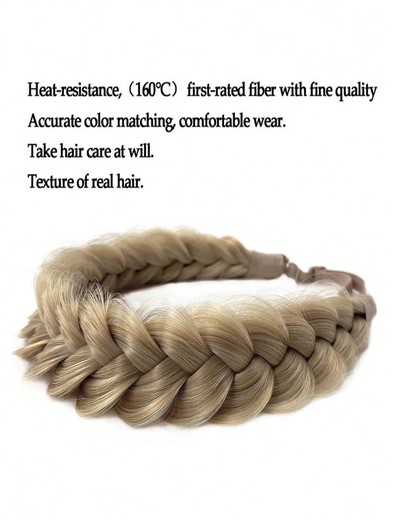 1pcs Hand Knit Braid Hair Twist Headband Synthetic Braids Elastic Adjustable Hairpiece Hair Accessories for Women Girls Festival