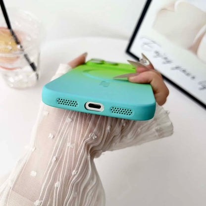Colorful Gradient for Magsafe Wireless Charge Case for iPhone 17 Air 16 15 14 13 12 11 Pro Max Plus Soft Silicone Magnetic Cover