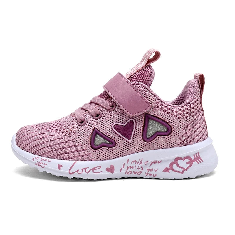 Girls Casual Shoes Light Mesh Sneakers Kids Summer Children Autumn Tenis Cute Sport Cartoon Female Running Sock Footwear 8