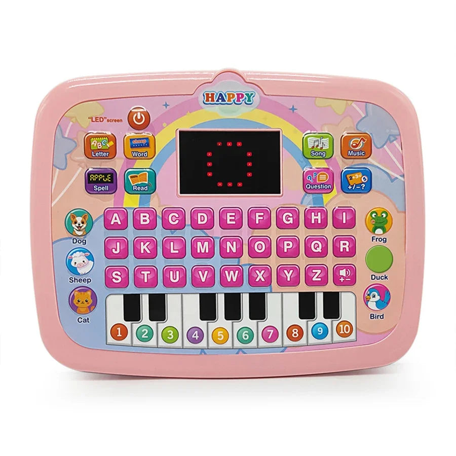 English Alphabet Study Machine for Toddler with Math Letter Music Children's Educational Books Computer Toys for Baby Boys Girls