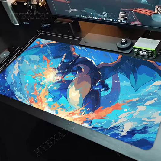 Gaming Mouse Pad P-pokemon Charizard Home New HD Pc Mousepad XXL keyboard pad Non-Slip Office Carpet Laptop Mice Pad Gift