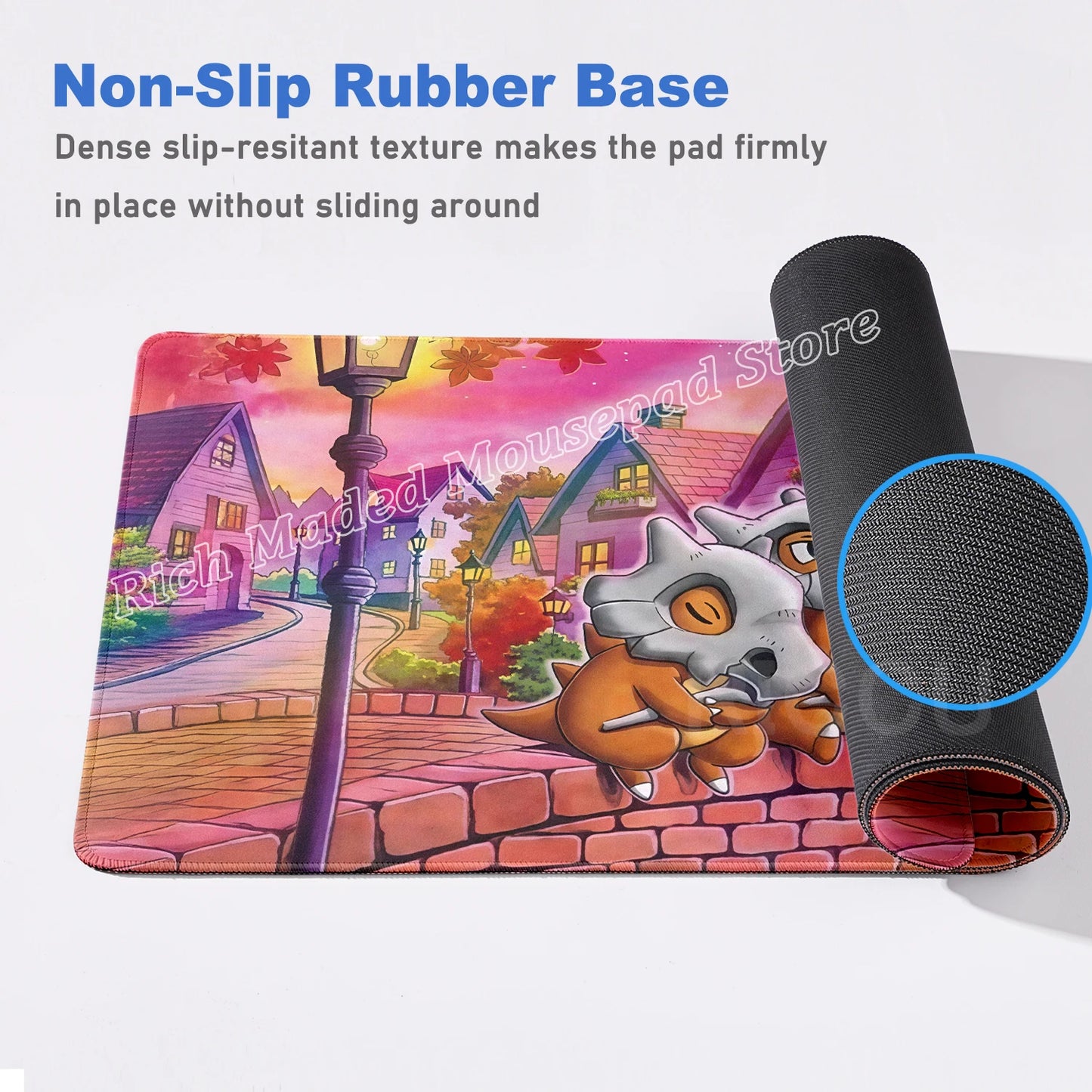 Kawaii Cubone Large Mouse Pad Gamer XXL Pc Keyboard Mouse Mat Tapis Souris Gaming HD P-Pokemons Rubber Mousepad Desk Accessories