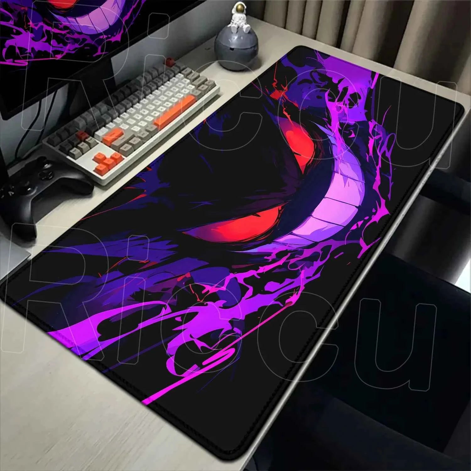 2026 New P-pokemon Gengar Wallpaper Cool Mouse Pad Gaming Large Anime Desk Keyboard Mats Non-slip Rubber Speed E-sports Mousepad