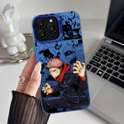 Yuji’s Aura Shield: Multicolor Laser Shockproof Case for iPhone