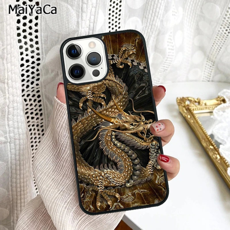 Legendary Chinese Dragon Phone Case Cover For iPhone 16 15 SE2020 6 6s 7 8 plus 11 12 mini 13 14 pro max shell coque