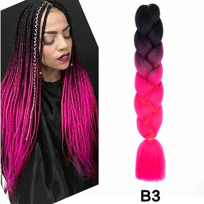 Jumbo Braiding Hair Synthetic Crochet Braids Hair Knotless Braids For Box Braids Senegales Tribal Braids Yaki Hair Extensions