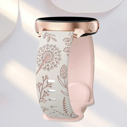 NEW Silicone Strap For Galaxy Watch 4/5/6/7 20mm 44 45mm 5 Pro 40mm Two-Tone Dandelion Band for correa Galaxy Watch 6 classic