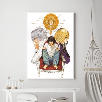Hot Anime Death Note Poster Prints Poster Wall Painting Bedroom Living Room Wall Bar Restaurant Sticker Small