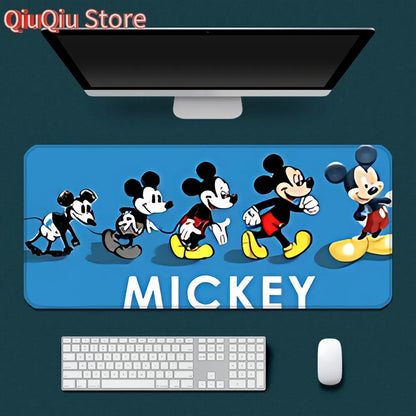 Cute Anime Mickey Minnie Mousepad HD Printing Computer Gamers Locking Edge Non-slip Mouse Pad XXL90x40cm Keyboard PC Desk Pad