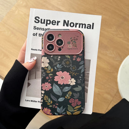 Ins Korean Camellia phone case suitable for iPhone 17 17Promax 16 15 14 13 Promax shock-absorbing strap hanging rope phone case