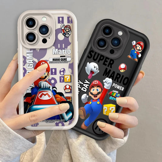 S-Super M-Mario B-Bros Eye Ladder For Apple iPhone 15 14 13 12 11 XS XR X Pro Max Plus Cover Phone Case