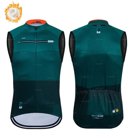 Winter Thermal Fleece Cycling Vest New Raudax Team Winter Sleeveless Cycling Vest MTB Road Bike Cycling Tops Warm Cycling Jacket
