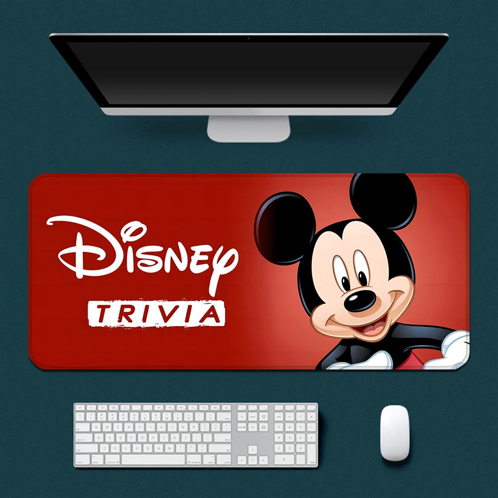 Cute Cartoon Mickey Minnie Mousepad HD Printing Computer Gamers Locking Edge Non-slip Mouse Pad XXL90x40cm Keyboard PC Desk Pad