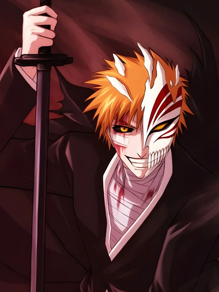 BLEACH DIY Diamond Painting Kurosaki Ichigo Zaraki Kenpachi Poster Hand Diamond Embroidery Home Room Decor Kids DIY