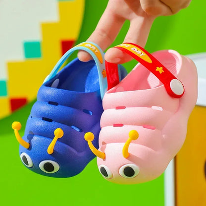 Summer Slippers For Children Cold Slippers Indoor Non-Slip Soft Bottom Comfort Cute Baby Hole Shoes Boys Girls