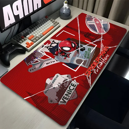 Spider-Man Mouse Pad Laptop HD Anime XXL Keyboard Pad Gamer Cabinet Mousepad PC Gaming Accessories Desk Mat Rubber Carpet