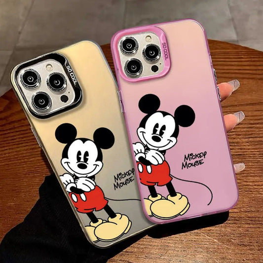 Mickeyy Minniee Mouses Happy Phone Case For iPhone 15 14 13 12 11 Pro Max 78 Plus XR XS MAX MINI Y2K Cute Back Cover