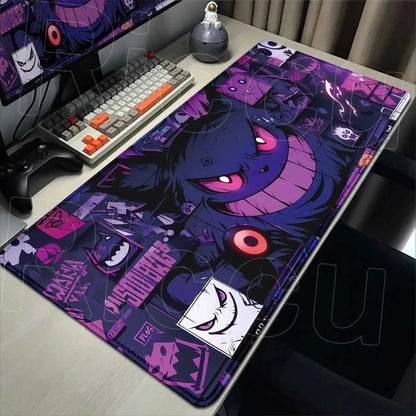 2026 New P-pokemon Gengar Wallpaper Cool Mouse Pad Gaming Large Anime Desk Keyboard Mats Non-slip Rubber Speed E-sports Mousepad
