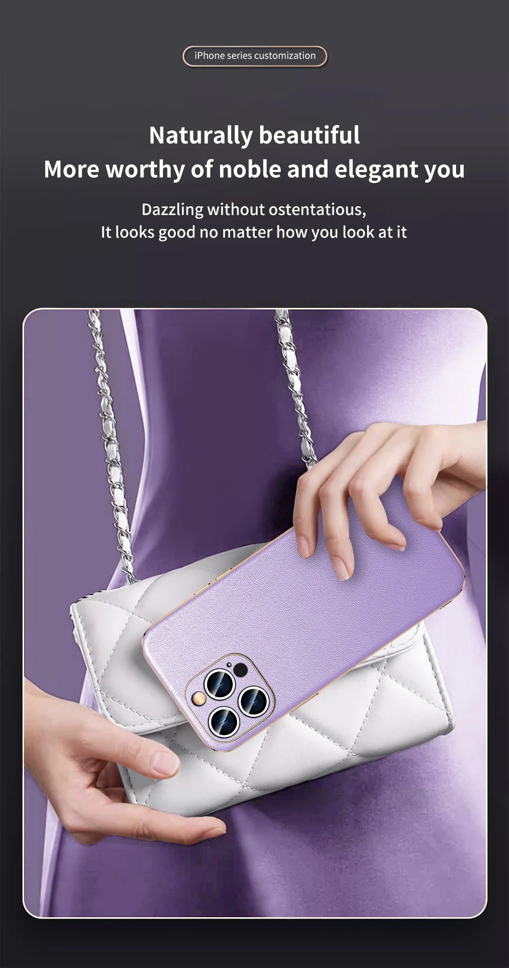 Genuine Cowhide Leather Phone Case for iPhone 16 15 11 12 13 14 Pro Max Luxury Plating Shockproof Lens Protection Back Cover